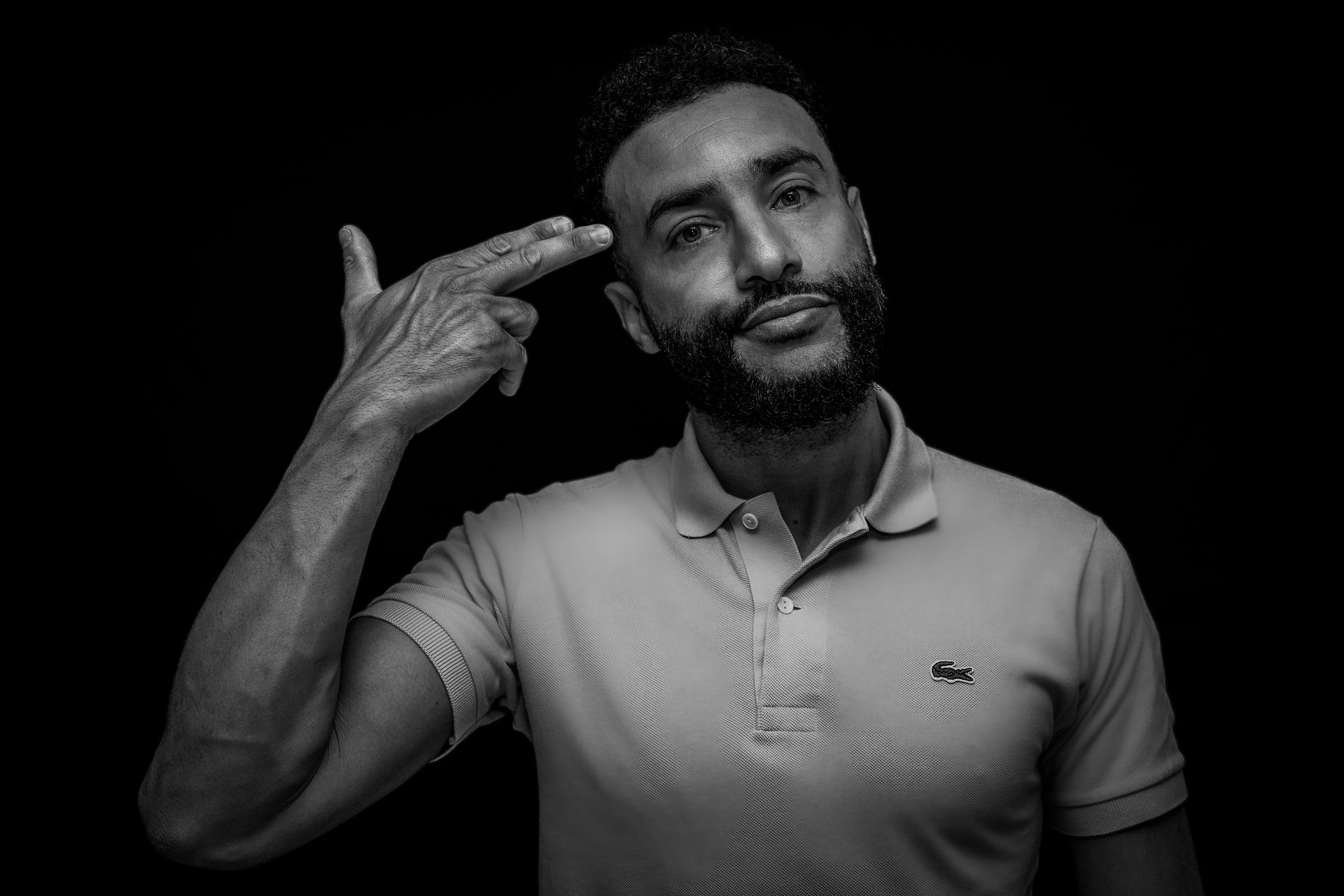 Portrait artistique noir et blanc